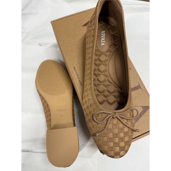 VIVAIA Ballet Flats Block Heel Comfortable Slip On Shoes Neutral EU/40 US/9 - Picture 5 of 7